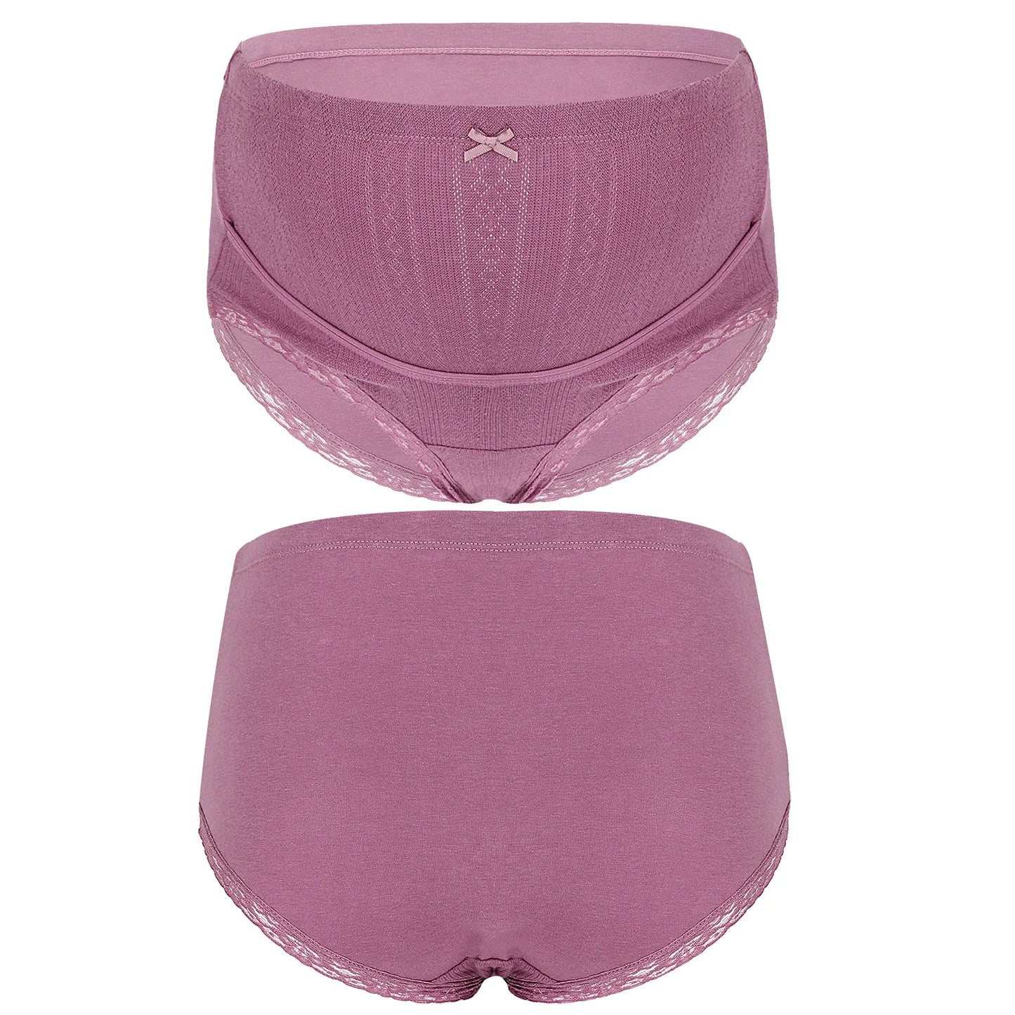 High Waist Sexy Maternity Women's Panties Soft Cotton Breathable Lace Trimming Pregnant Women Underwear Pregnancy Briefs