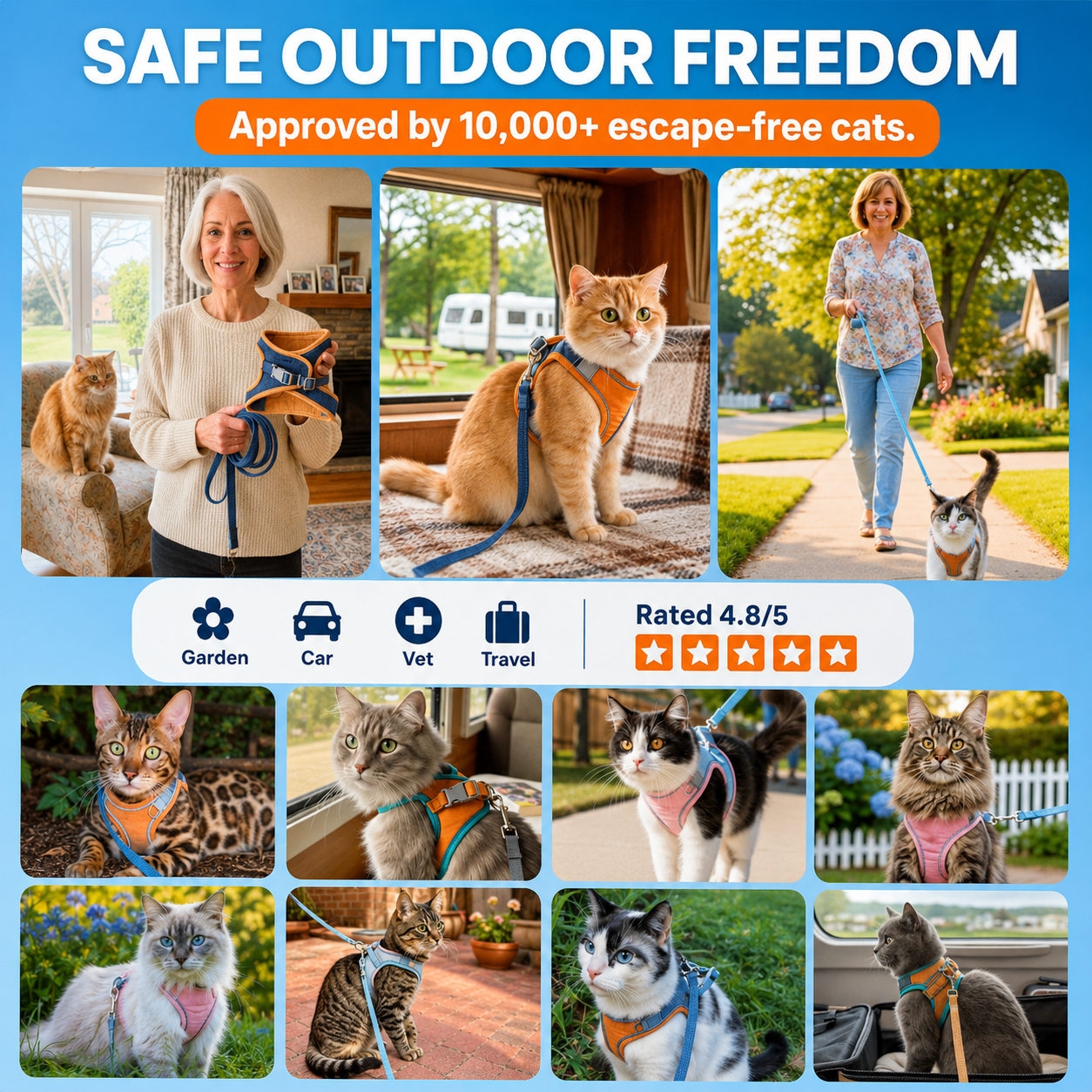 PurrGuard™ Escape-Proof Cat Harnes