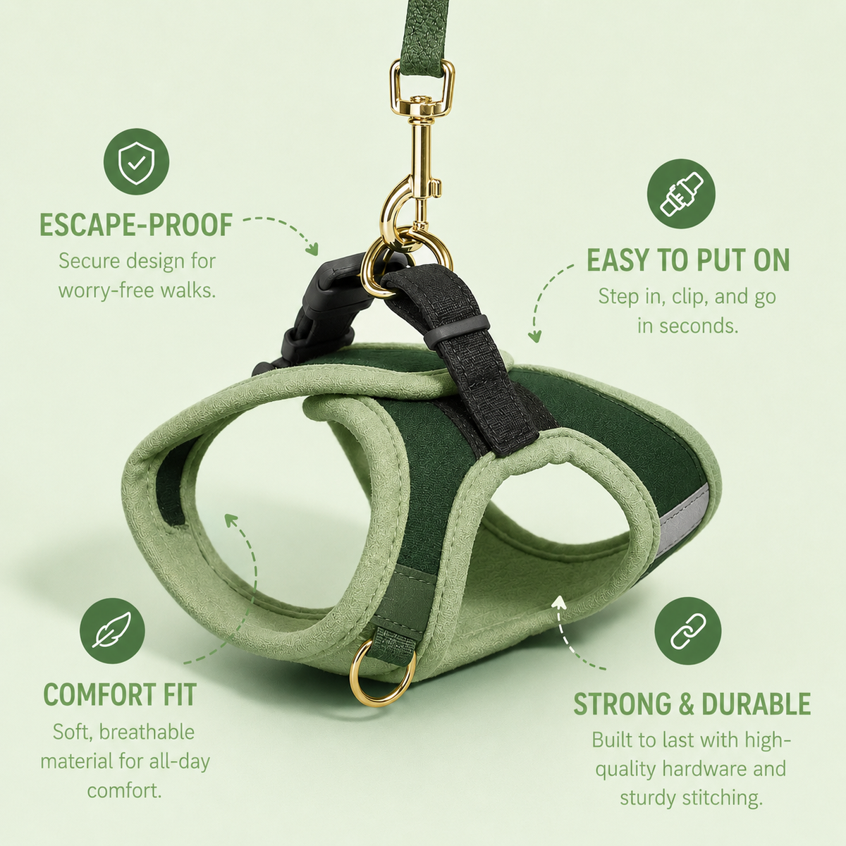 PurrGuard™ Escape-Proof Cat Harnes