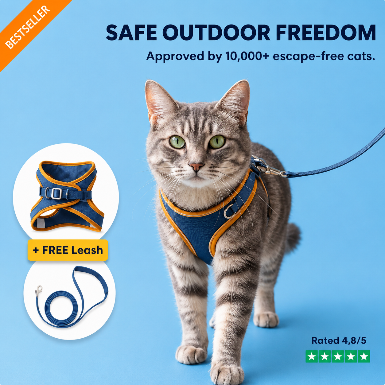 PurrGuard™ Escape-Proof Cat Harnes
