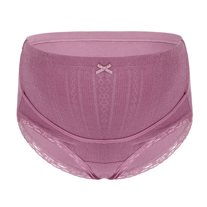 High Waist Sexy Maternity Women's Panties Soft Cotton Breathable Lace Trimming Pregnant Women Underwear Pregnancy Briefs