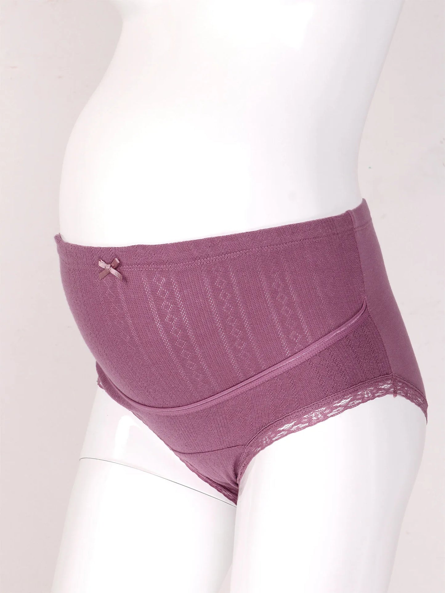 High Waist Sexy Maternity Women's Panties Soft Cotton Breathable Lace Trimming Pregnant Women Underwear Pregnancy Briefs