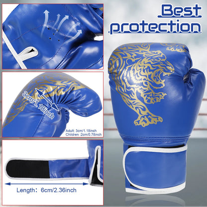 Adults Boxing Gloves Breathable PU Leather Fighting Gloves Kids Boxing Training Kickboxing Gloves for Gym Indoor Outdoor Sport