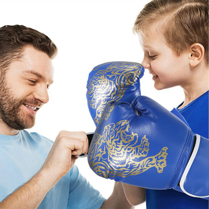 Adults Boxing Gloves Breathable PU Leather Fighting Gloves Kids Boxing Training Kickboxing Gloves for Gym Indoor Outdoor Sport