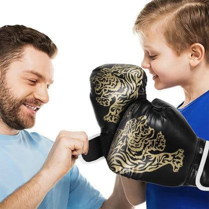 Adults Boxing Gloves Breathable PU Leather Fighting Gloves Kids Boxing Training Kickboxing Gloves for Gym Indoor Outdoor Sport