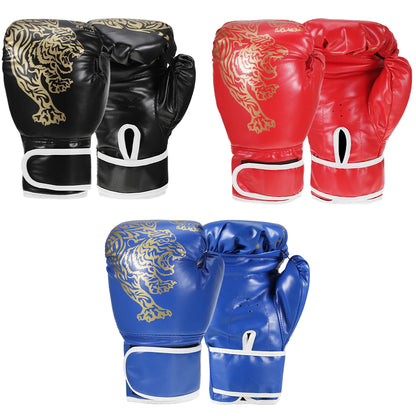 Adults Boxing Gloves Breathable PU Leather Fighting Gloves Kids Boxing Training Kickboxing Gloves for Gym Indoor Outdoor Sport
